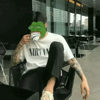 🍶 emoji Classic Pepe || @TheSungJinWoo Telegram sticker 7 of 23