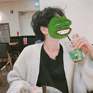 🍶 emoji Classic Pepe || @TheSungJinWoo Telegram sticker 5 of 23