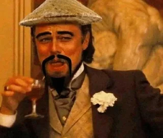 😂 emoji @DoC0cRaGn0r's_leoNardo_laugh_in_Django_Unchained_movie_kang_pAc Telegram sticker 21 of 120