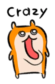 ⭐ emoji 英語でちゅ！クソハムちゃん @moe_sticker_bot Telegram sticker 16 of 40