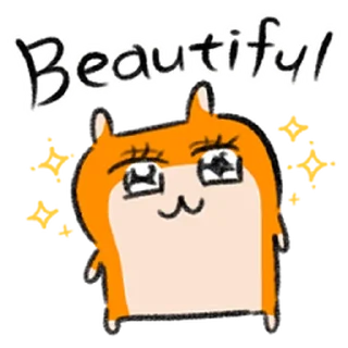 ⭐ emoji 英語でちゅ！クソハムちゃん @moe_sticker_bot Telegram sticker 22 of 40