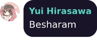 Sticker from Yui's sticker pack
