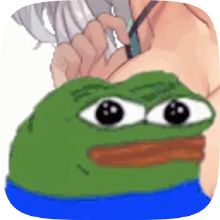 😇 emoji Peppes No.1 factory 🐸 @r_squared_rishabh — @stckrRobot Telegram sticker 2 of 50