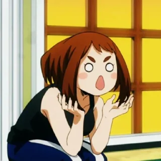 🤯 emoji Cik uraraka Telegram sticker 23 of 40