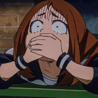 🤢 emoji Cik uraraka Telegram sticker 11 of 40
