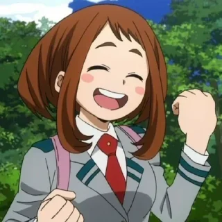 😄 emoji Cik uraraka Telegram sticker 18 of 40