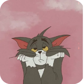 🥺 emoji Tom and Jerry 😼🐭 @stickers_galleryy Telegram sticker 18 of 20