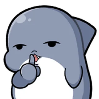 ⭐ emoji 胖鯊魚鯊西米★表情貼~扭來扭去 Telegram sticker 4 of 40