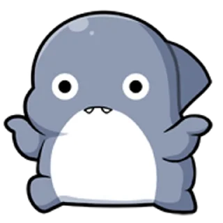 ⭐ emoji 胖鯊魚鯊西米★表情貼~扭來扭去 @moe_sticker_bot Telegram sticker 21 of 40