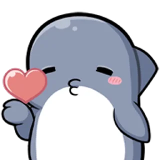 ⭐ emoji 胖鯊魚鯊西米★表情貼~扭來扭去 @moe_sticker_bot Telegram sticker 14 of 40