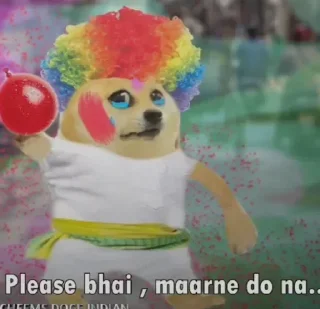 🤔 emoji चीम्स कुत्ते के मीम्स🐶 @r_squared_rishabh — @stckrRobot Telegram sticker 14 of 65