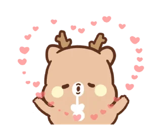 🥰 emoji SweetHouse Happy Deer 2 @waesticker Telegram sticker 2 of 25
