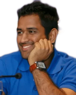 ☺️ emoji MS DHONI @THE_FRIENDS_ADDA — @stckrRobot Telegram sticker 10 of 120