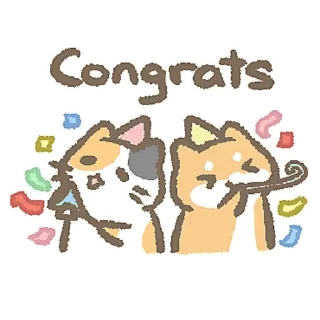 ☕ emoji Calico Cat & Shiba Inu Dog (Daily Life) (by Jacqueline) Telegram sticker 21 of 24