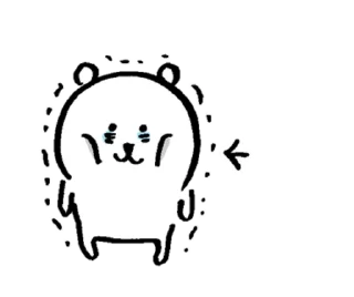 😫 emoji 對自己吐槽的白熊-隨你填貼圖 Telegram sticker 13 of 40