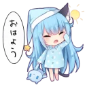 🌝 emoji Sticker of the slant eyes & cat girl Telegram sticker 1 of 61