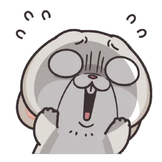 😱 emoji 好想兔-表情貼3(動起乃) @fathousechun Telegram sticker 10 of 47