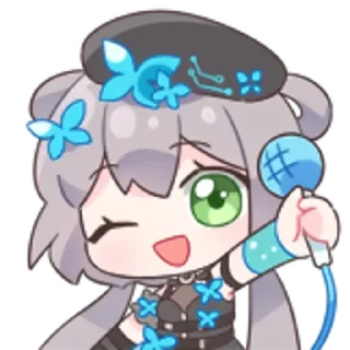 🎙 emoji 洛天依9th生日纪念 Telegram sticker 13 of 14