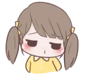 😔 emoji Chubby Girl (Eng) @bistic Telegram sticker 2 of 40