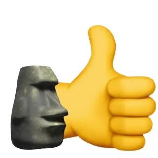 🗿 emoji Moai | @tarahume | @StickerXtara Telegram sticker 21 of 47