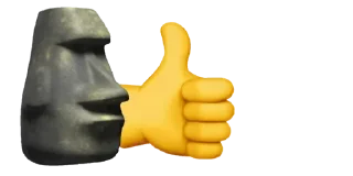 🗿 emoji Moai | @tarahume | @StickerXtara Telegram sticker 15 of 47
