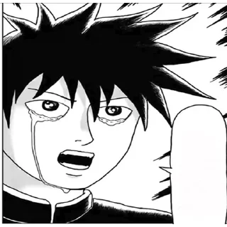 😭 emoji Mob psycho 100 Telegram sticker 23 of 61