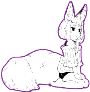 😒 emoji fox girl (jaco) @Anak_kucing_stiker Telegram sticker 9 of 45