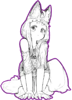 😏 emoji fox girl (jaco) @Anak_kucing_stiker Telegram sticker 10 of 45