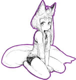 😒 emoji fox girl (jaco) @Anak_kucing_stiker Telegram sticker 21 of 45