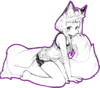 🥹 emoji fox girl (jaco) @Anak_kucing_stiker Telegram sticker 24 of 45