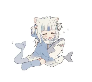 😴 emoji Gura和宝宝的奇奇怪怪 Telegram sticker 8 of 120