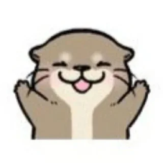 🤗 emoji Otter Telegram sticker 8 of 8