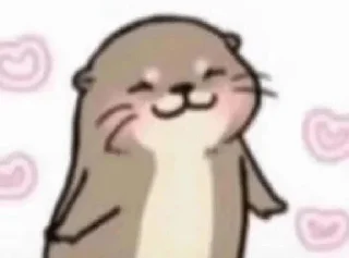🥰 emoji Otter Telegram sticker 5 of 8