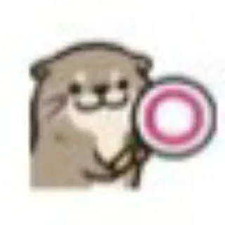 ⭕️ emoji Otter Telegram sticker 6 of 8