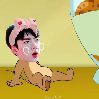 🔎 emoji Sehun cute · @liachy Telegram sticker 9 of 9