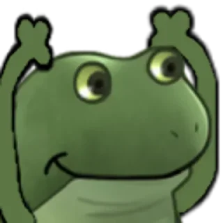 🙌 emoji Concerned Frog Telegram sticker 8 of 101