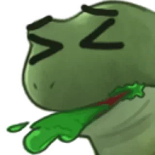 🤮 emoji Concerned Frog Telegram sticker 23 of 90