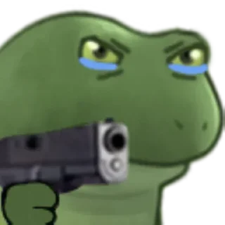 🔫 emoji Concerned Frog Telegram sticker 14 of 90