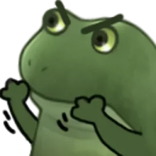 😡 emoji Concerned Frog Telegram sticker 17 of 90
