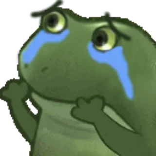 😭 emoji Concerned Frog Telegram sticker 22 of 101