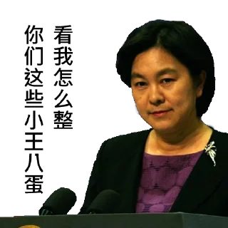 😡 emoji 中共外交部发言人华春莹 Telegram sticker 3 of 52