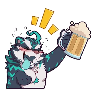 🍺 emoji Zeloen 老虎泽罗恩 Telegram sticker 23 of 32