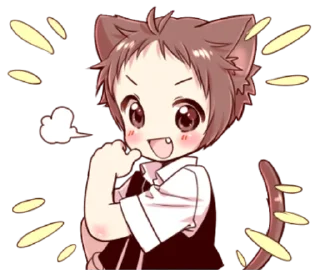 😚 emoji naughty cat ear boy! @noustiker Telegram sticker 11 of 33