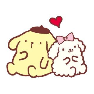 🍮 emoji 布丁狗 感情融洽篇 Telegram sticker 9 of 40