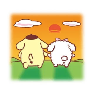 🍮 emoji 布丁狗 感情融洽篇 Telegram sticker 15 of 40
