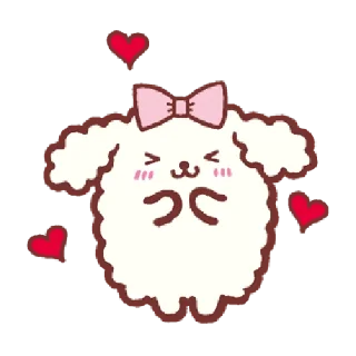 🍮 emoji 布丁狗 感情融洽篇 Telegram sticker 13 of 40