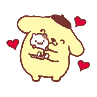 🍮 emoji 布丁狗 感情融洽篇 Telegram sticker 14 of 40