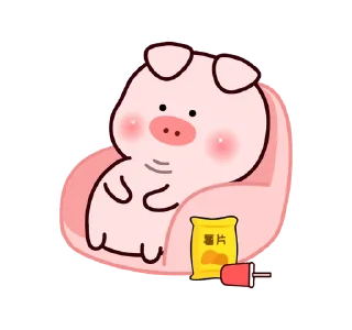 🙂 emoji ❲ ⎙ @crmll06 ❳ little piggy Telegram sticker 10 of 25