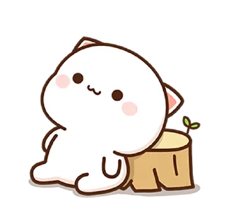 🙂 emoji Peach Cat @PeachLovesGoma Telegram sticker 9 of 50