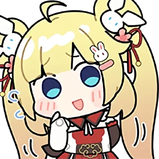 😣 emoji C酱兔兔纪念包 Telegram sticker 16 of 31